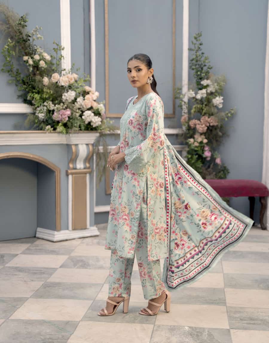 Unstitched Elegance: 2-Piece Digital Khaddar