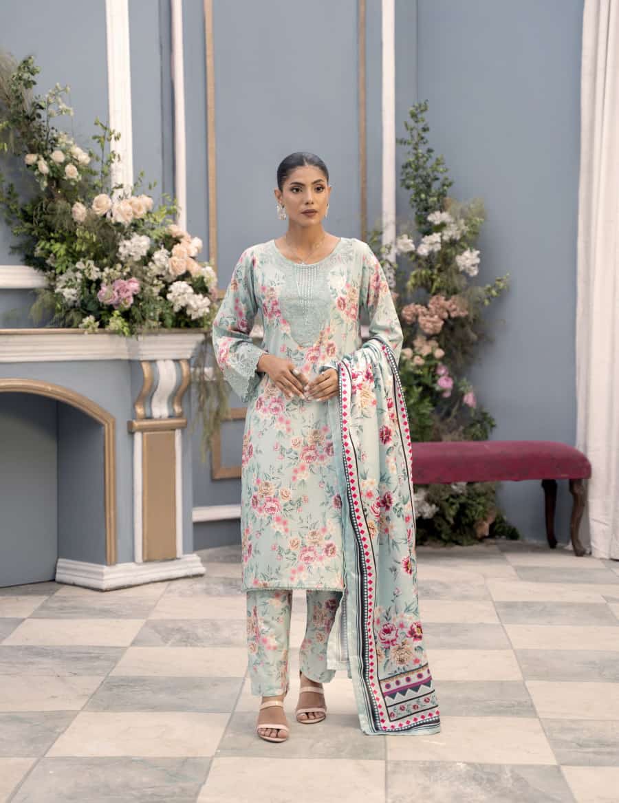 Unstitched Elegance: 2-Piece Digital Khaddar