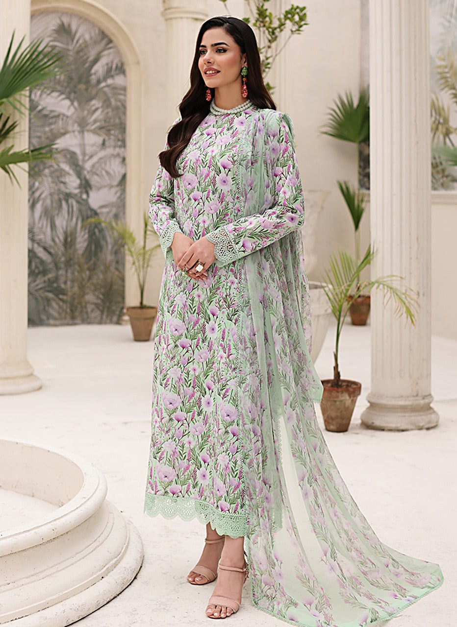 Bareeze Digital Printed Linen 3-Piece Winter Ensemble